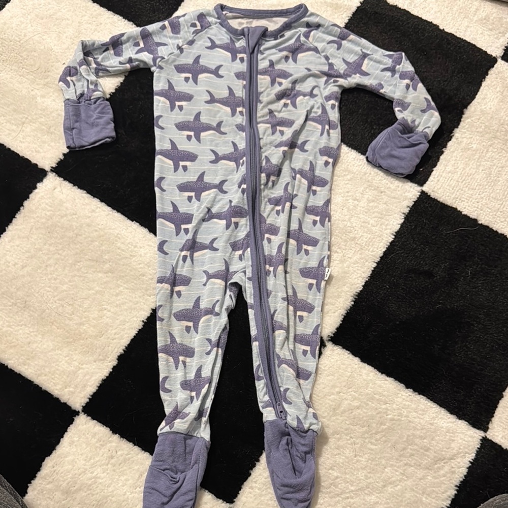 Shark Print little sleepies Pajamas